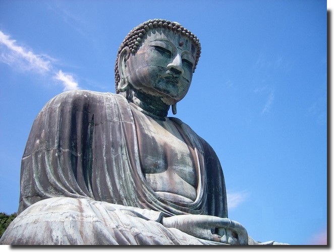Amida Boeddha, Kamakura - Japan (bronzen beeld uit 1252) 